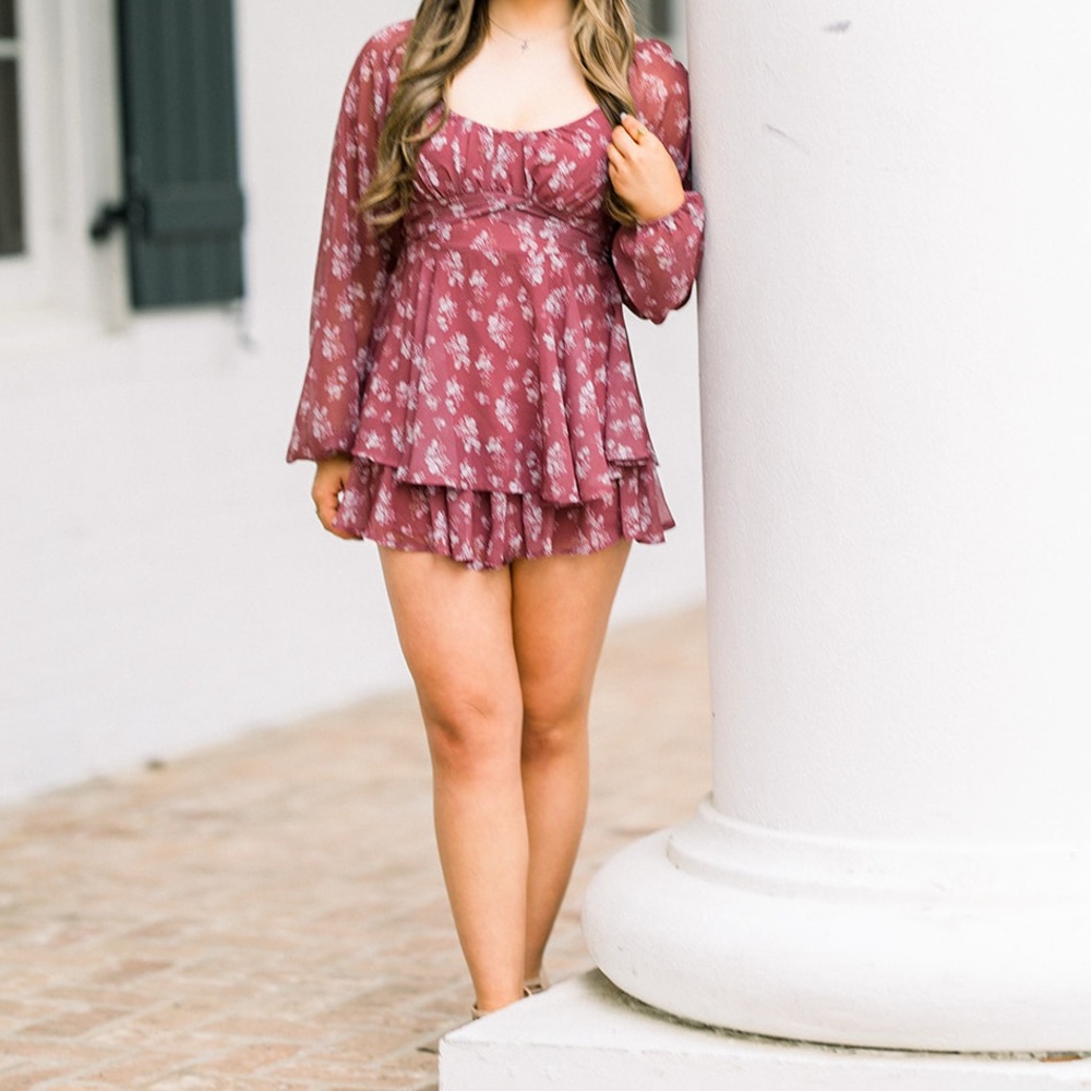 Floral Mauve romper